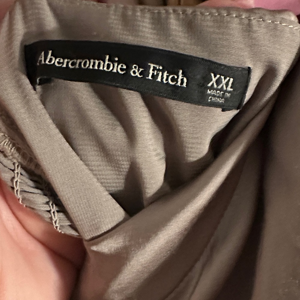 Abercrombie & Fitch Strapless Satin Dress in Taupe - Picture 2 of 6